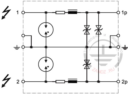 Figure 2 - Electronic circuit DataPro2x1-80V / 80V and DataPro2x1-24V / 24V 